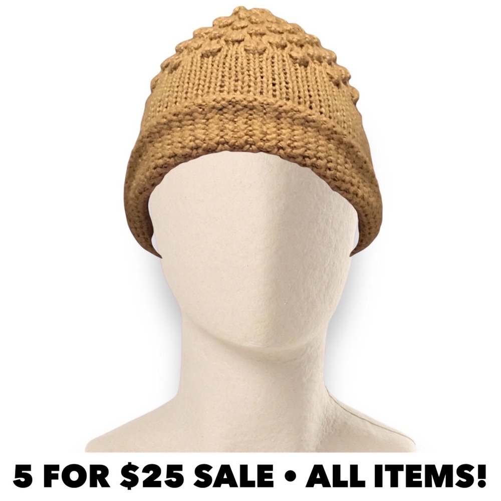 Vintage Aris Knobby Knit Beanie Hat